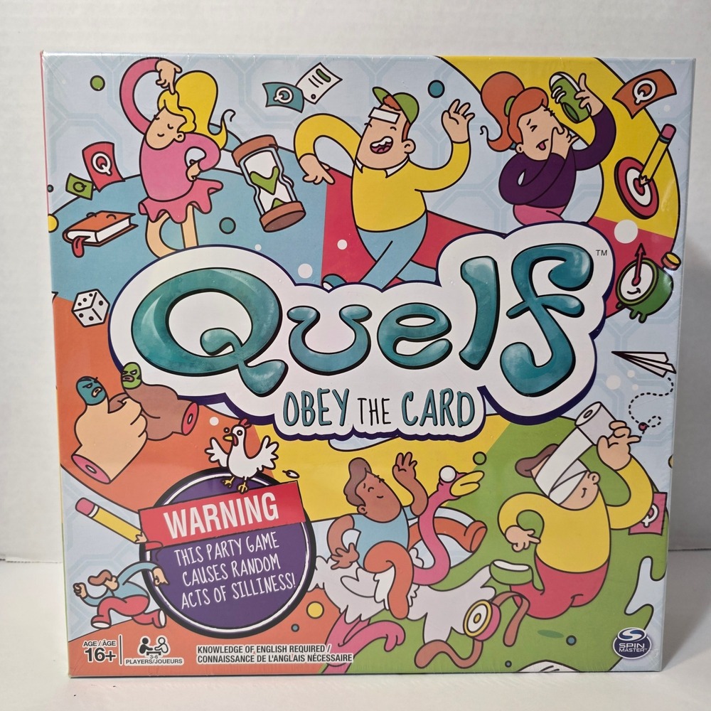 Spin Master Quelf Board Game Party Game Teen Adult 3 to 6 Players‎ Sealed